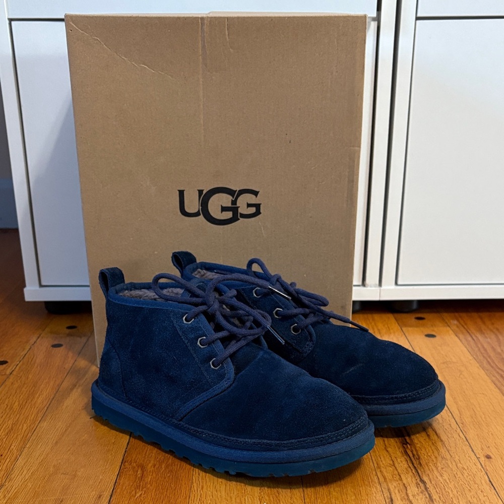 UGG Dark Blue Suede Ankle Boots